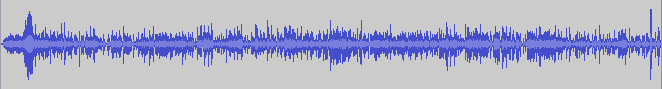 Waveform for Joni Mitchell song, showing low average level with occasional peaks