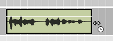 Time-scaling audio by alt-dragging right handle of an audio clip in the Reason sequencer