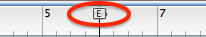End locator icon in the Reason sequencer time ruler