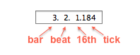 Identify bar, beat, 16th, and tick components of timing data