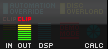 Reason output level meter in the Transport Panel, showing clipping
