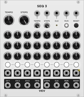 A sequencer module in VCV Rack